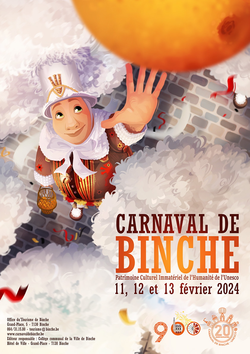Affiche Carnaval de Binche 2024