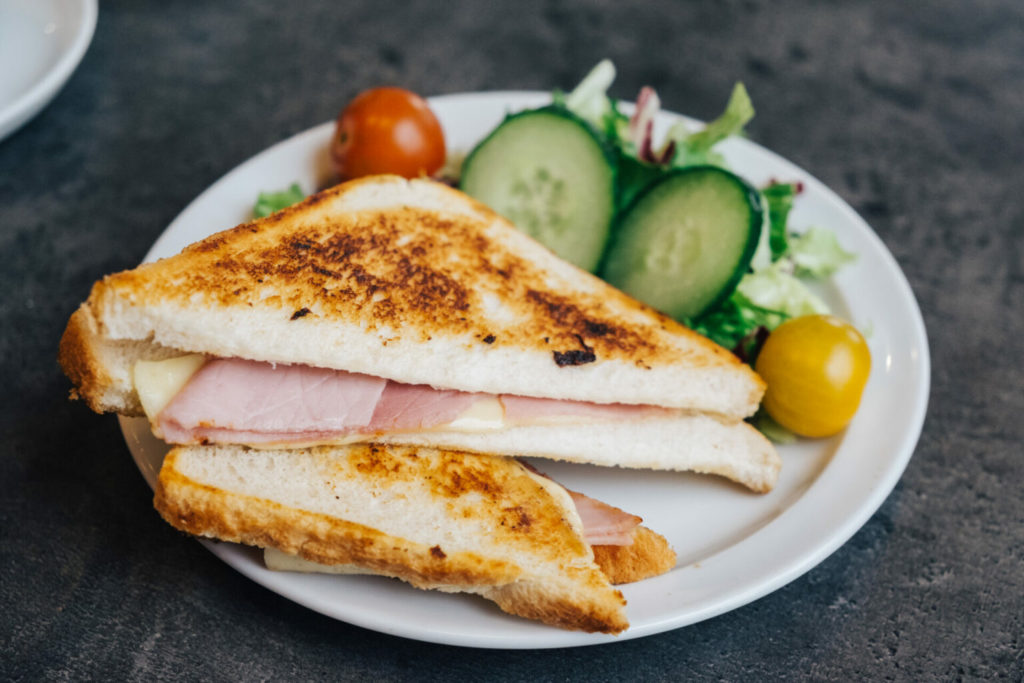 Sandwich snacking prepared at the Orange Hotel